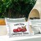 Rustic Farm Fresh Trees Design by Lee Keller Outdoor Printed Pillow